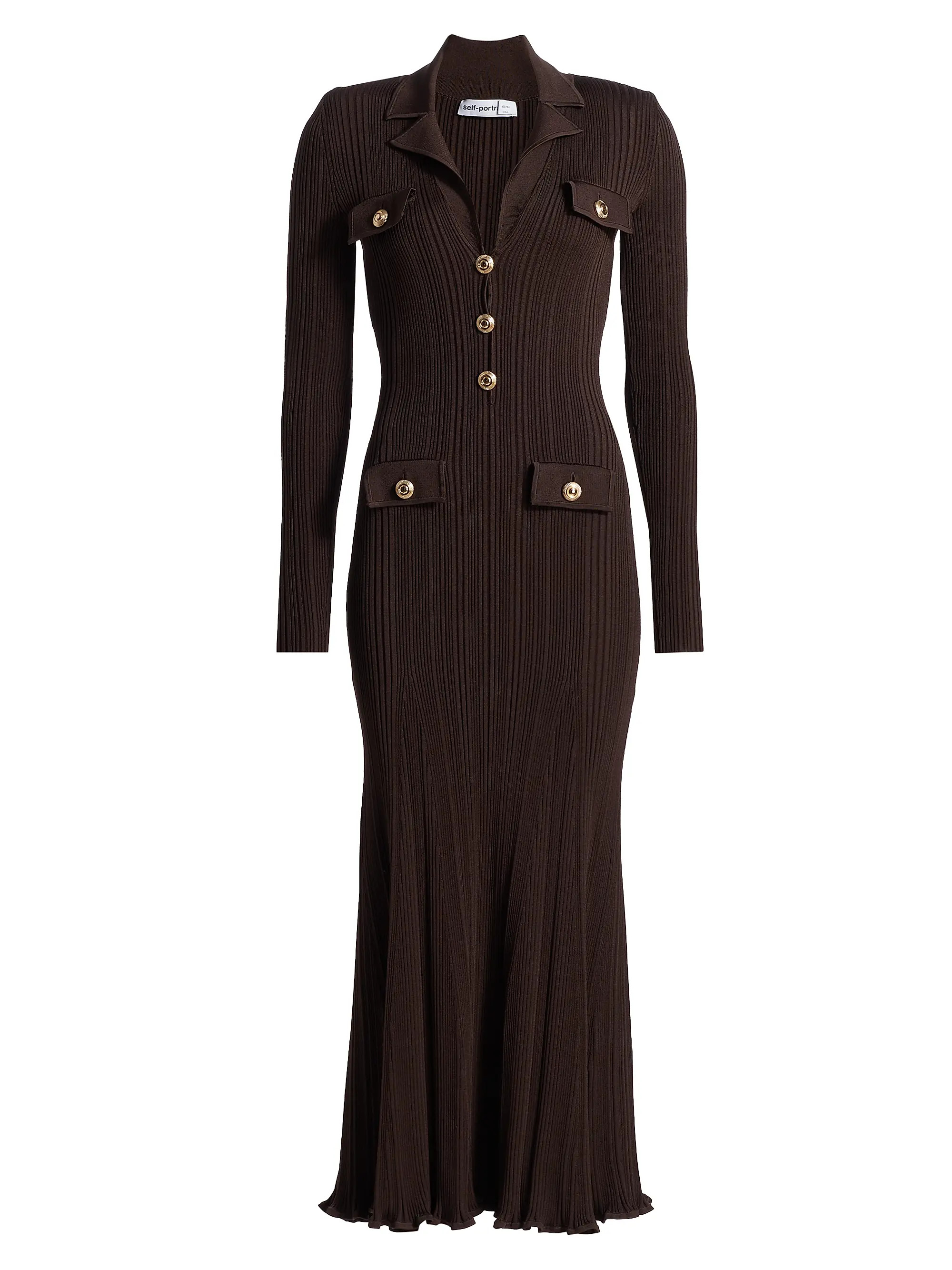 Rib-Knit Fit & Flare Dress | Saks Fifth Avenue