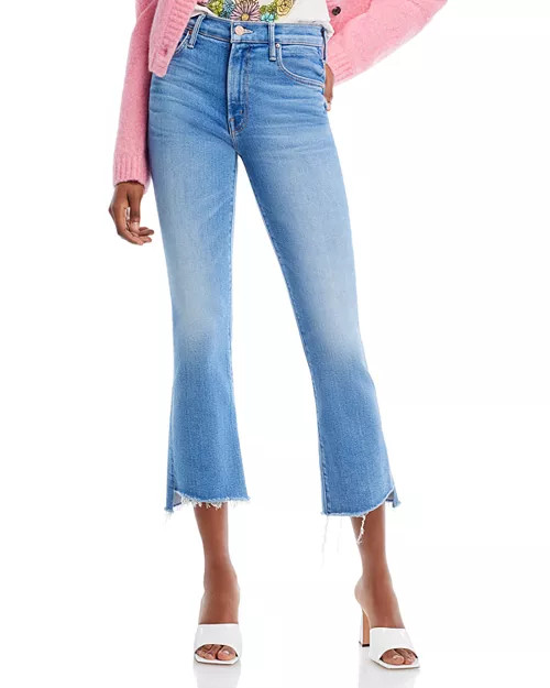 MOTHER The Insider High Rise Crop Step Fray Bootcut Jeans  | Bloomingdale's MOTHER | Bloomingdale's (US)