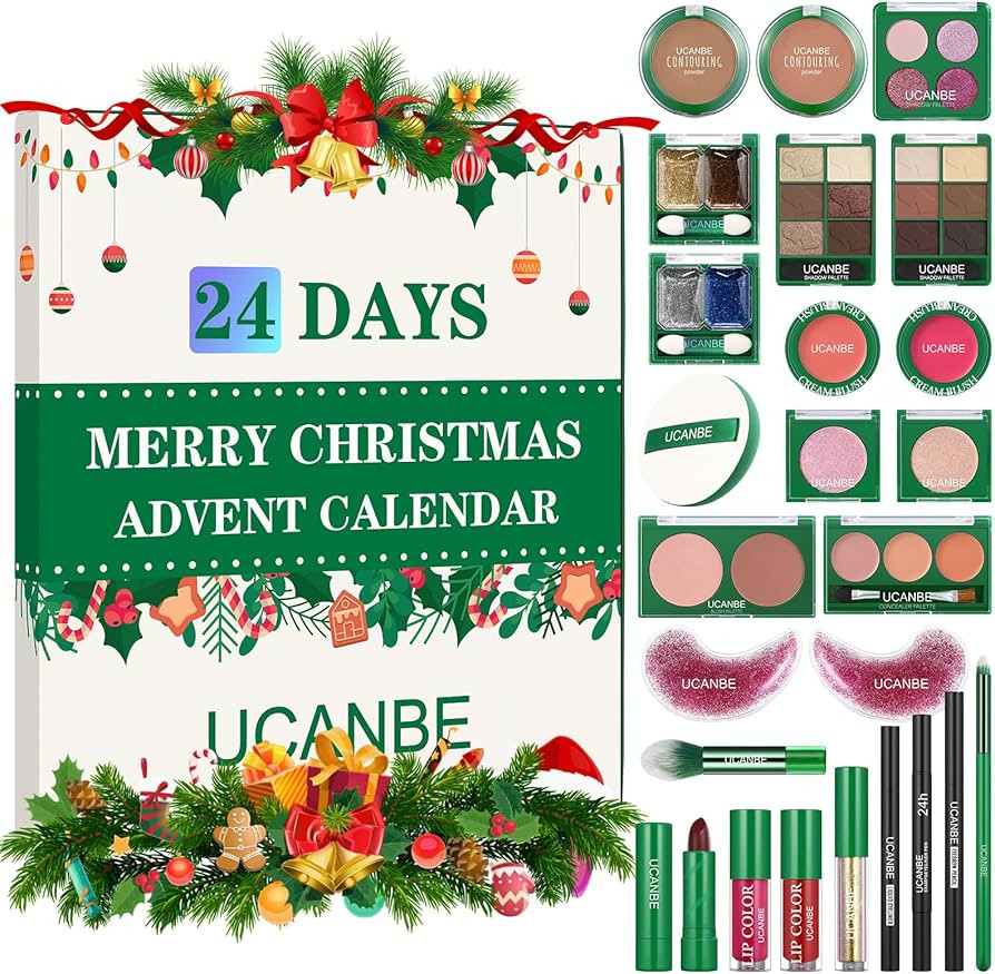 Makeup Advent Calendar 2025, 24 Days Christmas Makeup Gift Set for Adult Women & Teen Girls, UCAN... | Amazon (US)