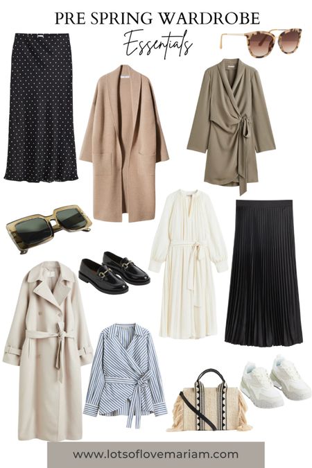 No coat season is approaching! Head over to my blog post where I have shared 7 different pre spring wardrobe essentials you will need which can be worn with things you already have in your wardrobe ! 💗 lotsoflovemariam.com


Capsule wardrobe , trench coat, midi skirts, pleated skirt, wrap shirt , pleated midi dress, cardigan, loafers, sunglasses 

#LTKstyletip #LTKeurope #LTKSeasonal