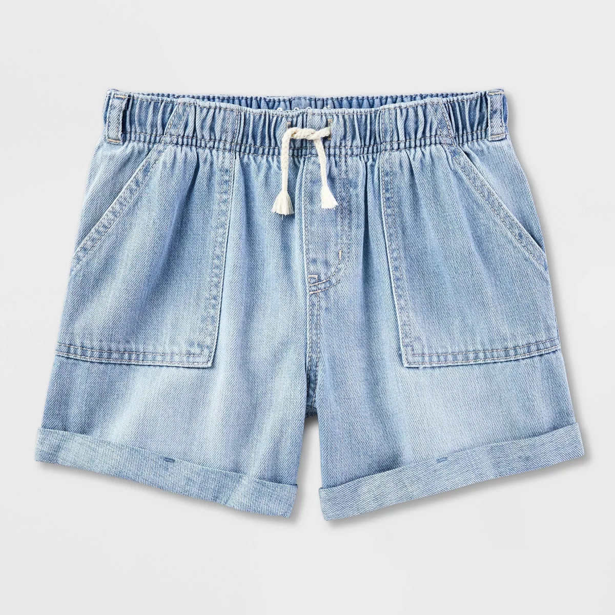 Girls' Adaptive Denim Shorts - Cat & Jack™ Light Wash | Target