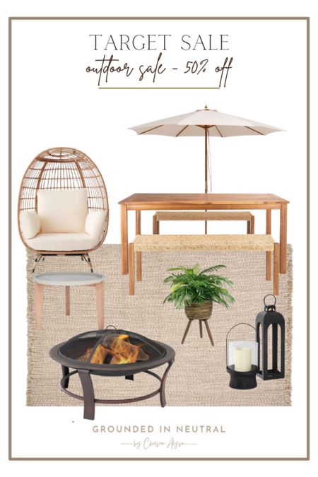 These patio items for Target are on sale! I’m loving the egg chair, it looks super comfy! The fire pit is also an essential for summer. S’mores anyone?

#LTKSeasonal #LTKStyleTip #LTKHome