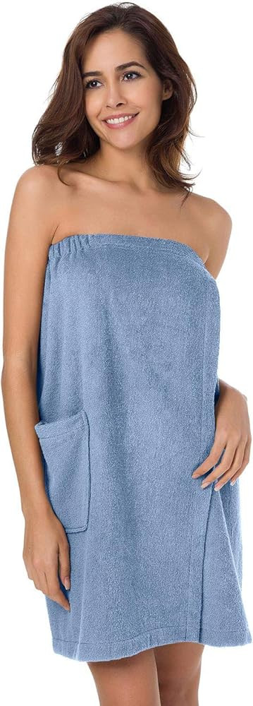 SIORO Bath Shower Wrap for Women Body Towel Wraps Spa Gym Pool Travel Bath Towels with Adjustable... | Amazon (US)
