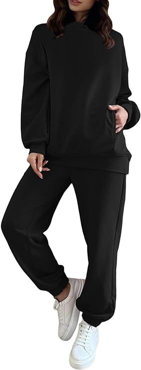 Fixmatti Women Hoodies Tracksuit Long Sleeve Sweatshirts Jogger Pant 2 Piece Outfits | Amazon (US)