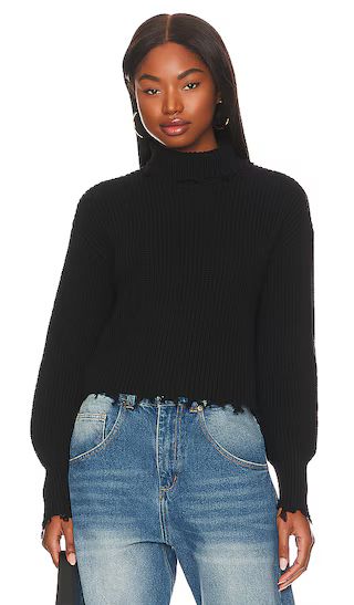 525 Distressed Turtleneck in Black. - size M (also in L, S, XS) | Revolve Clothing (Global)