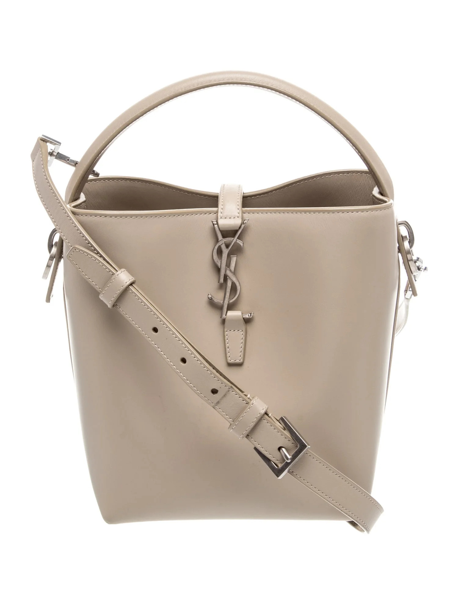 Yves Saint Laurent Calfskin Bucket Bag - Neutrals Bucket Bags, Handbags - YVE263434 | The RealRea... | The RealReal