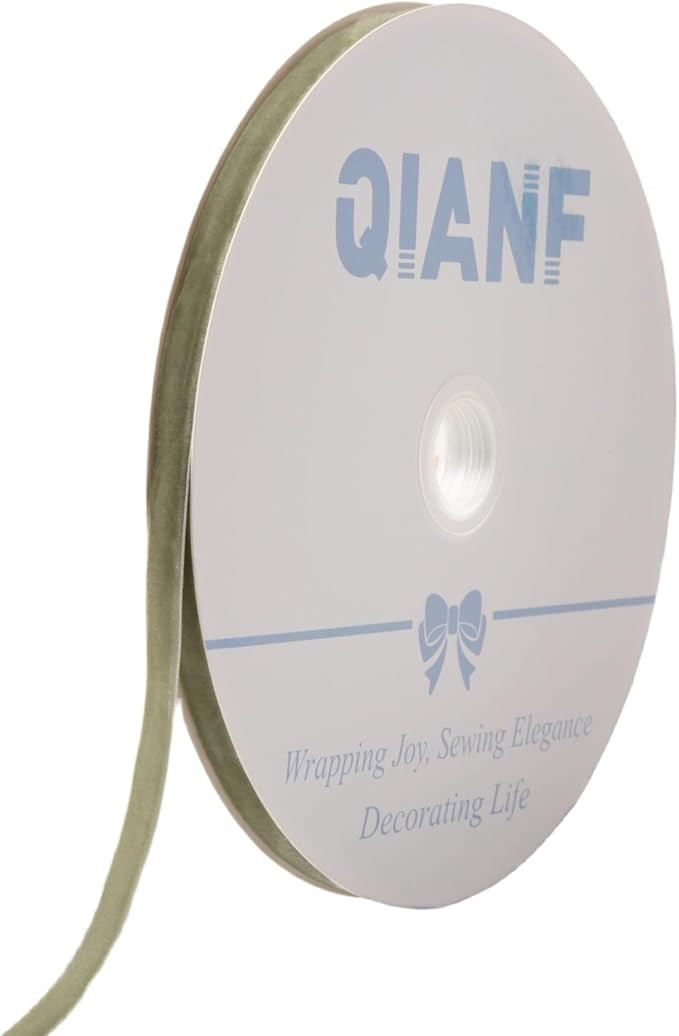 Vintage Sage Green Velvet Ribbon Christmas Ribbon for Gift Wrapping Crafts Christmas Tree Ornamen... | Amazon (US)