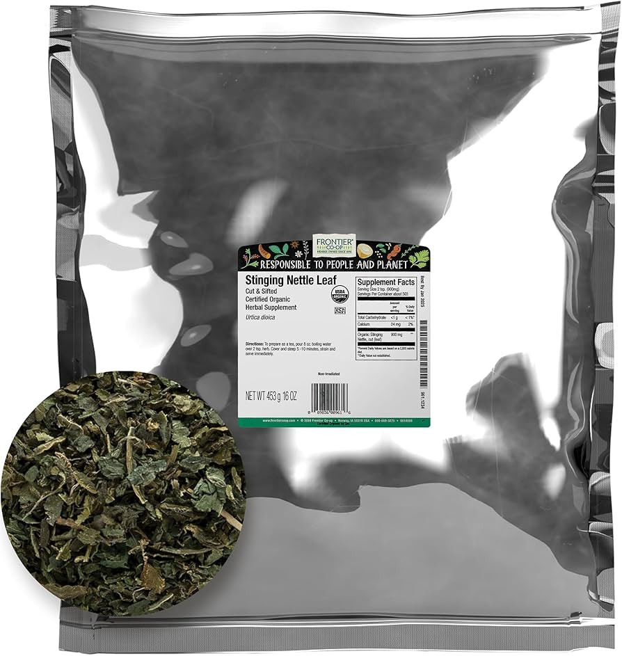 Frontier Co-op Organic Cut & Sifted Stinging Nettle Leaf 1lb | Amazon (US)