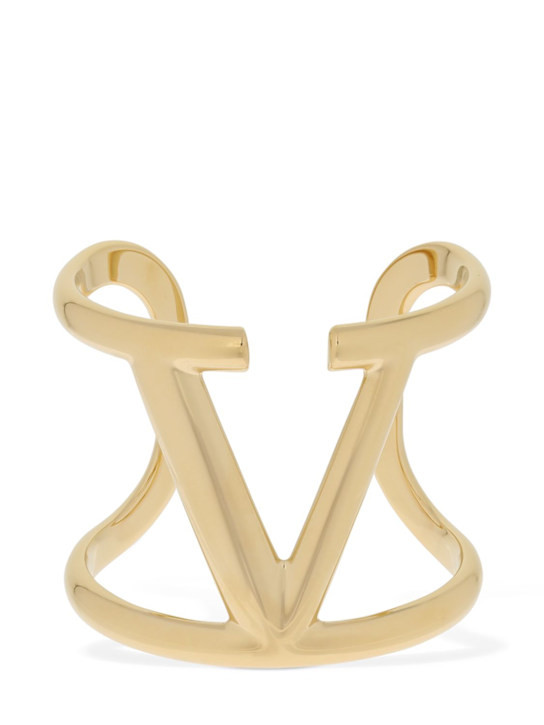 V logo signature cuff bracelet | Luisaviaroma