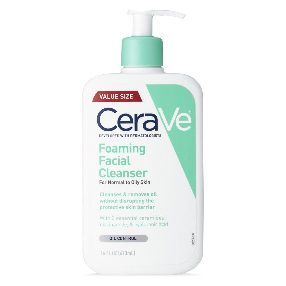 CeraVe Foaming Facial Cleanser for Normal to Oily Skin - 16 fl oz, Adult Unisex | Target