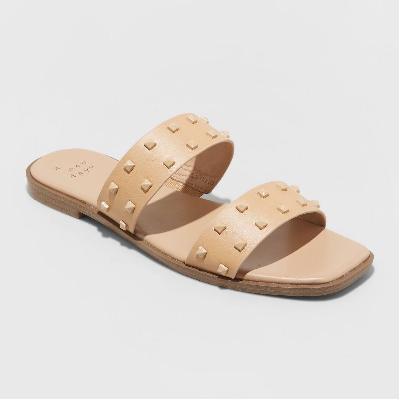 Women's Stella Two Band Studded Sandals - A New Day™ | Target