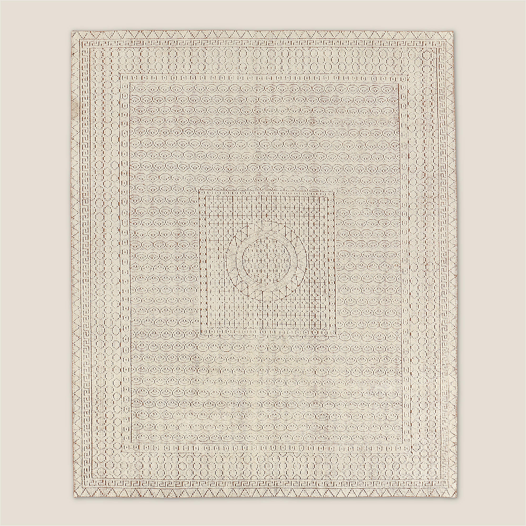 Calero Hand-Knotted Warm White New Zealand Wool Area Rug 8'X10' + Reviews | CB2 | CB2
