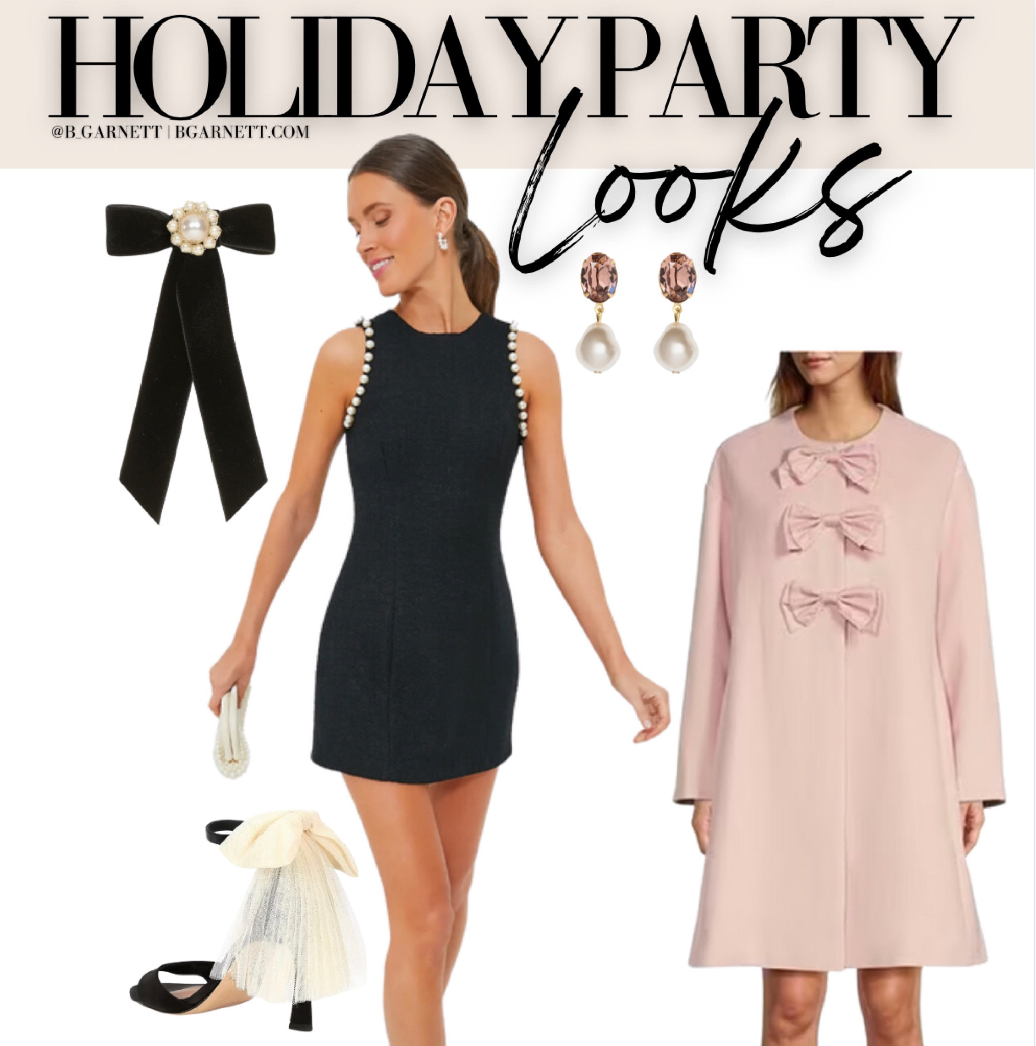 Holiday party look

Pearls | bows | born on fifth | black and white | classic style | lbd | little black dress 