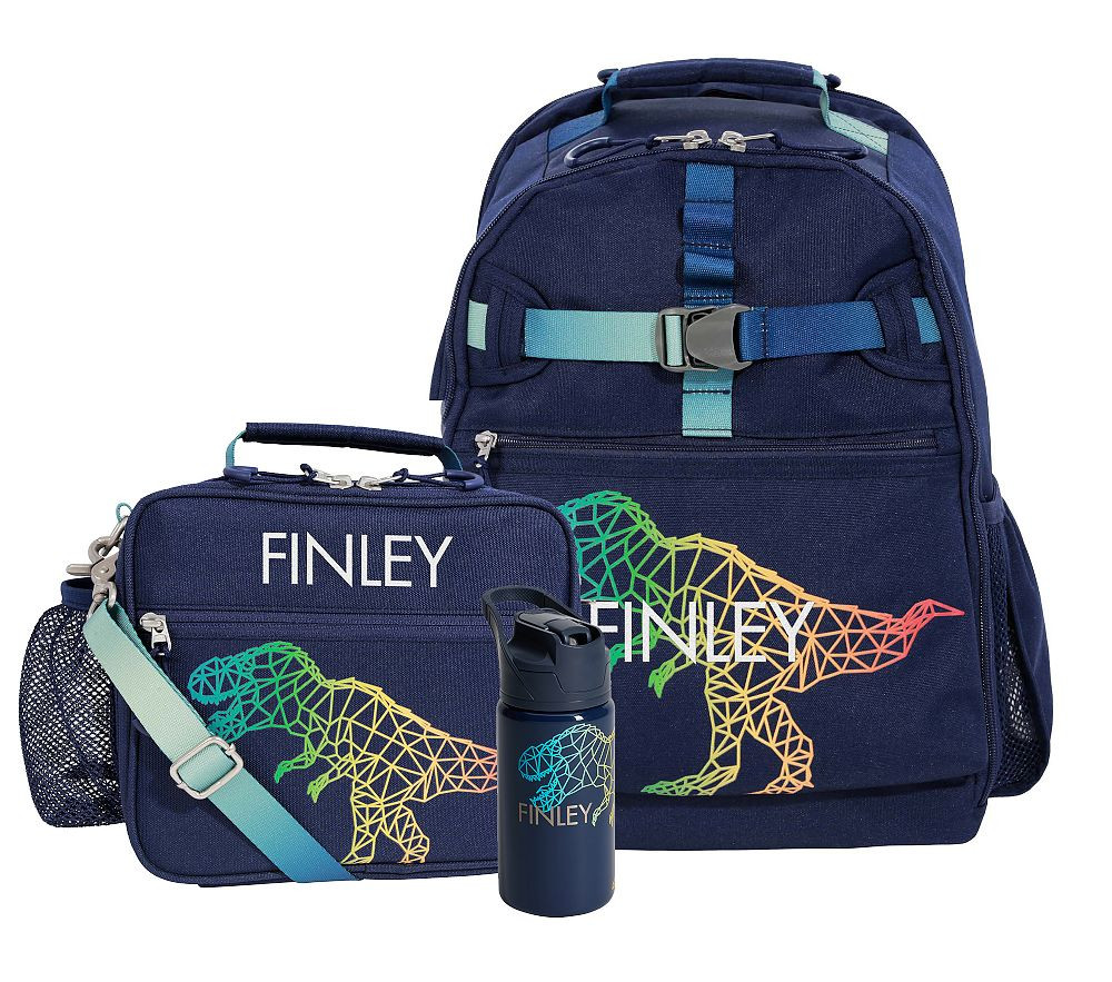 T-Rex Blueprint Glow-in-The-Dark Adaptive Mackenzie Backpack Bundle, Set of 3 | Pottery Barn Kids