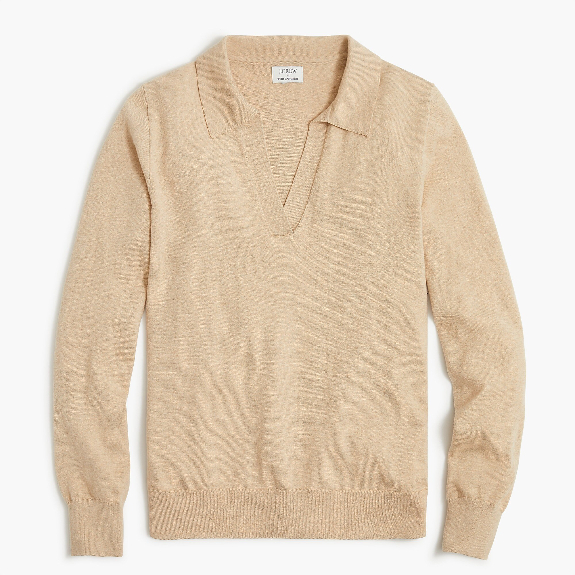 Cotton-cashmere polo sweater | J.Crew Factory
