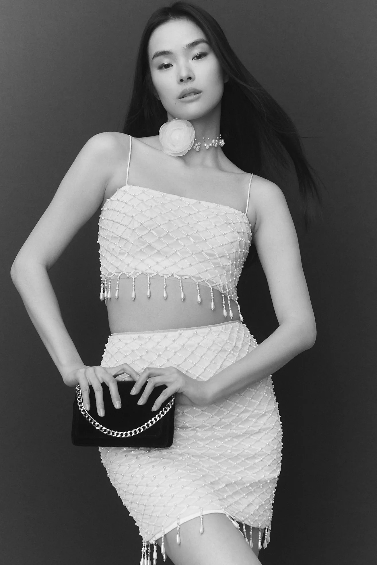 BHLDN Claudette Embellished Mini Skirt | Anthropologie (US)