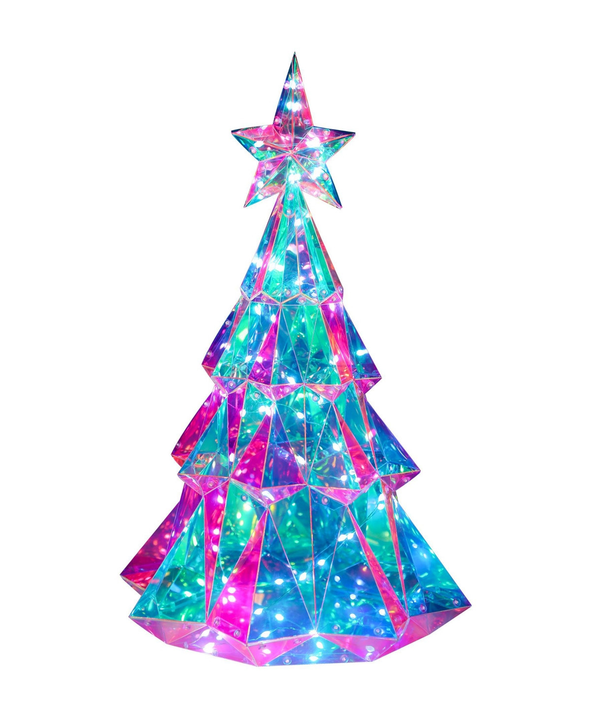 Kurt Adler 20-Inch Pre-Lit Multifunction Rgb Led Smart Holographic Christmas Tree - Multicolored | Macy's