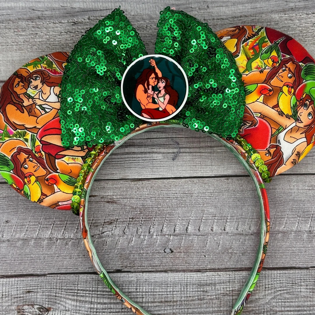 Jane & Tarzan Mouse Ears - Minnie, Mouse, , Jungle, Hero, Classic Movie, Disneyland, Treehouse, T... | Etsy (US)
