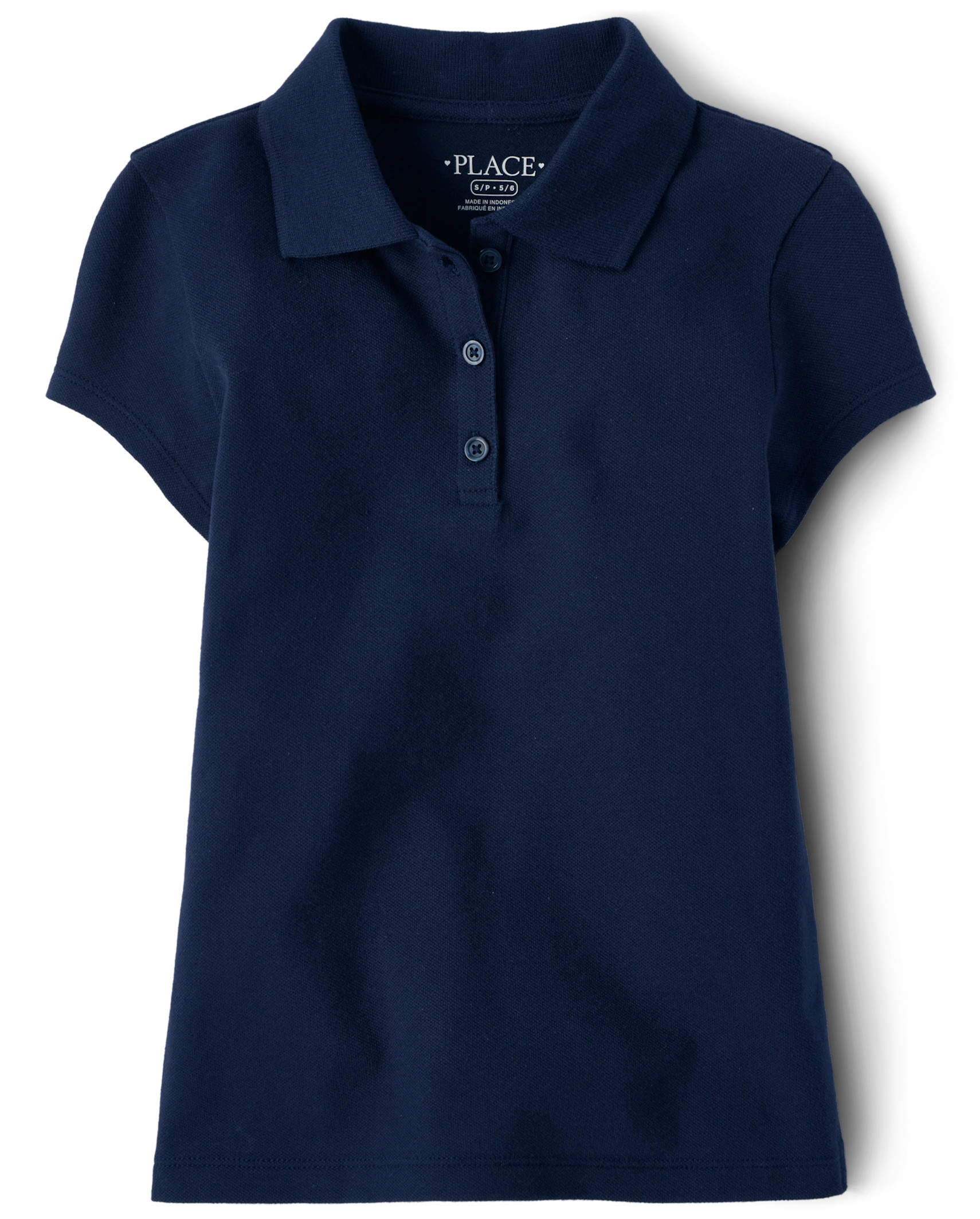 Girls Uniform Pique Polo - tidal | The Children's Place