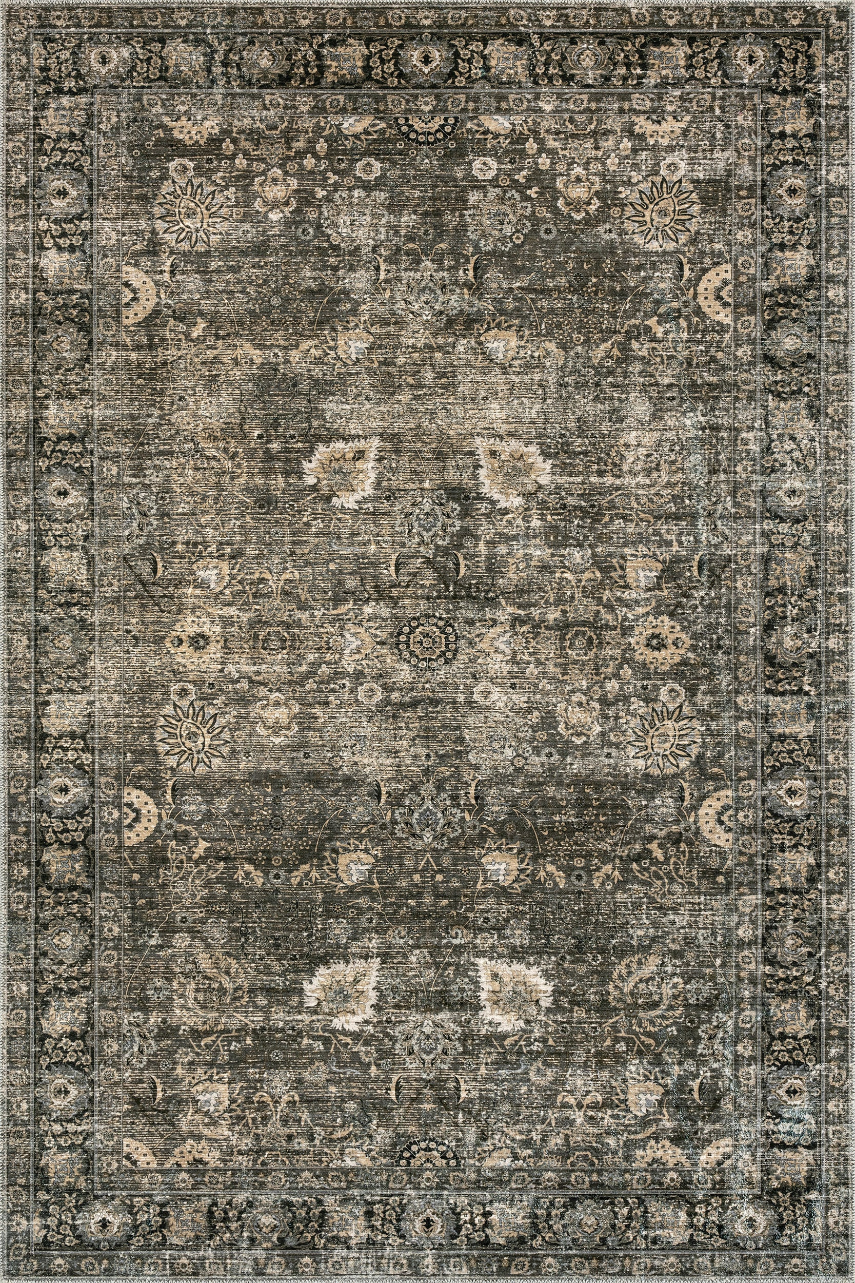 Bayberry Vintage Washable Rug | Green Grey | Rugs USA