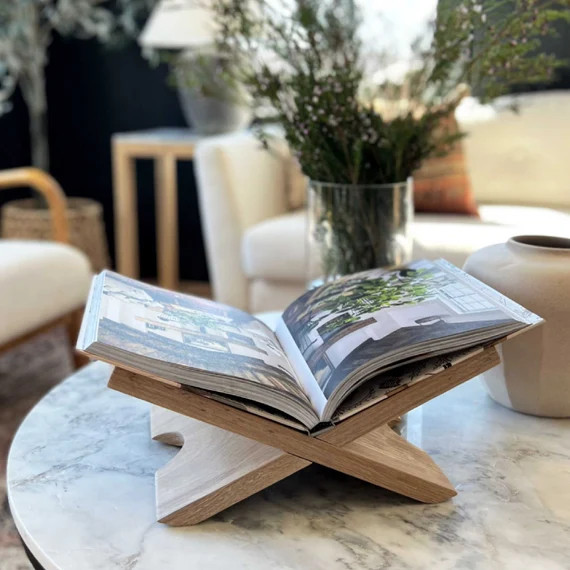 Wood Book Display | Wood Book Stand | Recipe Book Stand | Studio McGee Inspired | White Oak Book ... | Etsy (US)