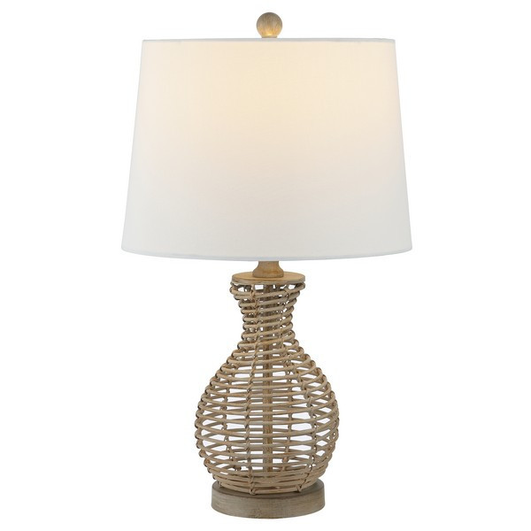 Flora Seagrass Table Lamp in Grey | 1stopbedrooms