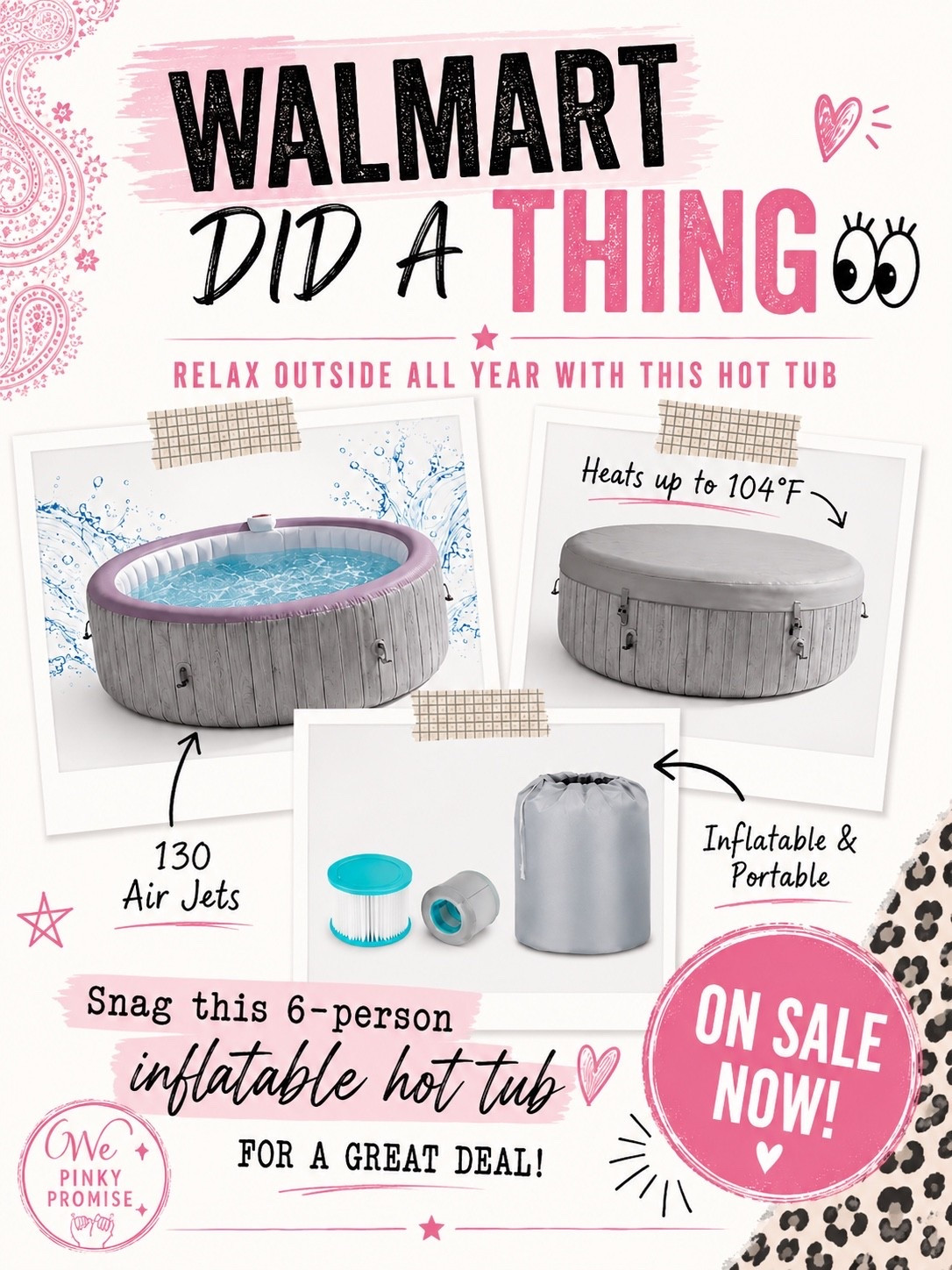 Okay @Walmart 👀 This 6-person inflatable hot tub is ON SALE! 130 air jets + heats up to 104° 🙌♨️
#ad #WalmartFinds

#LTKdayinmylife #LTKmomlife #LTKselfcare