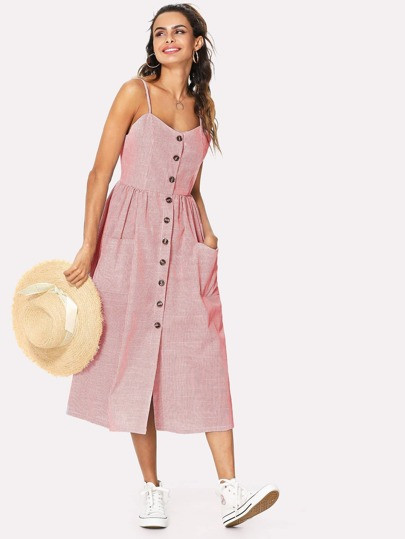 Cami Kleid mit Knöpfen vorn | SHEIN