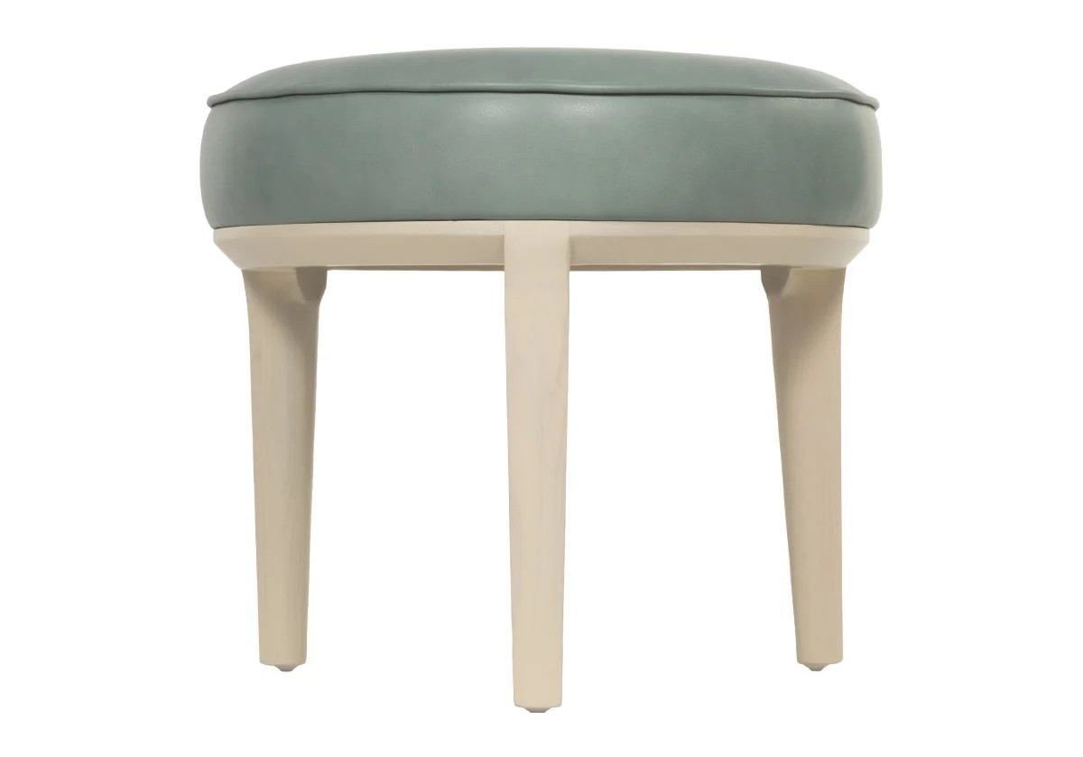 STEVIE OTTOMAN | Ocean Leather | Alice Lane Home Collection