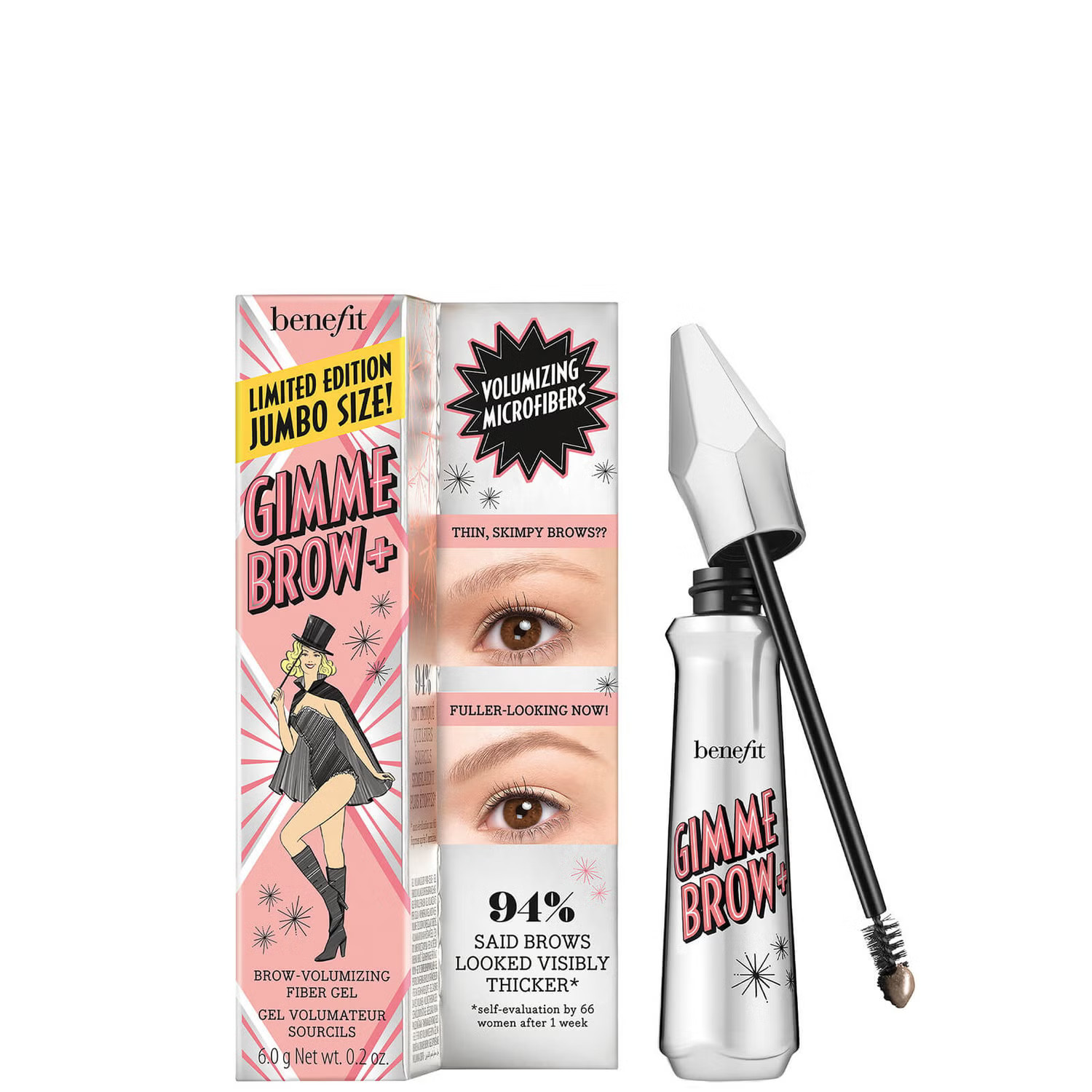 benefit Gimme Brow+ Volumising Brow Gel Jumbo 6g (Various Shades) | Look Fantastic (ROW)