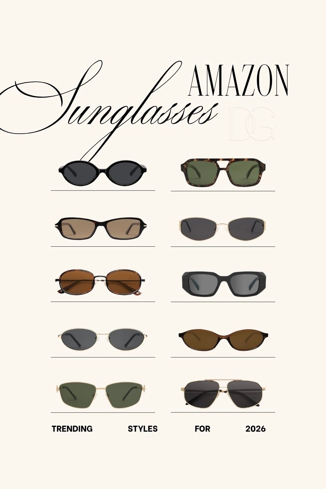 Amazon sunglasses I love | Amazon sunnies, trending sunglasses, trending sunnies, staple sunnies, staple sunglasses, designer-inspired sunglasses, Amazon finds