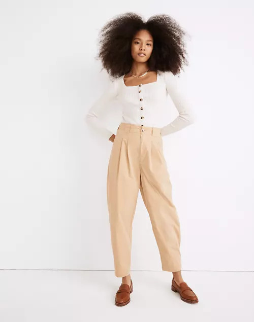 Pleated Pull-On Balloon Pants | Madewell