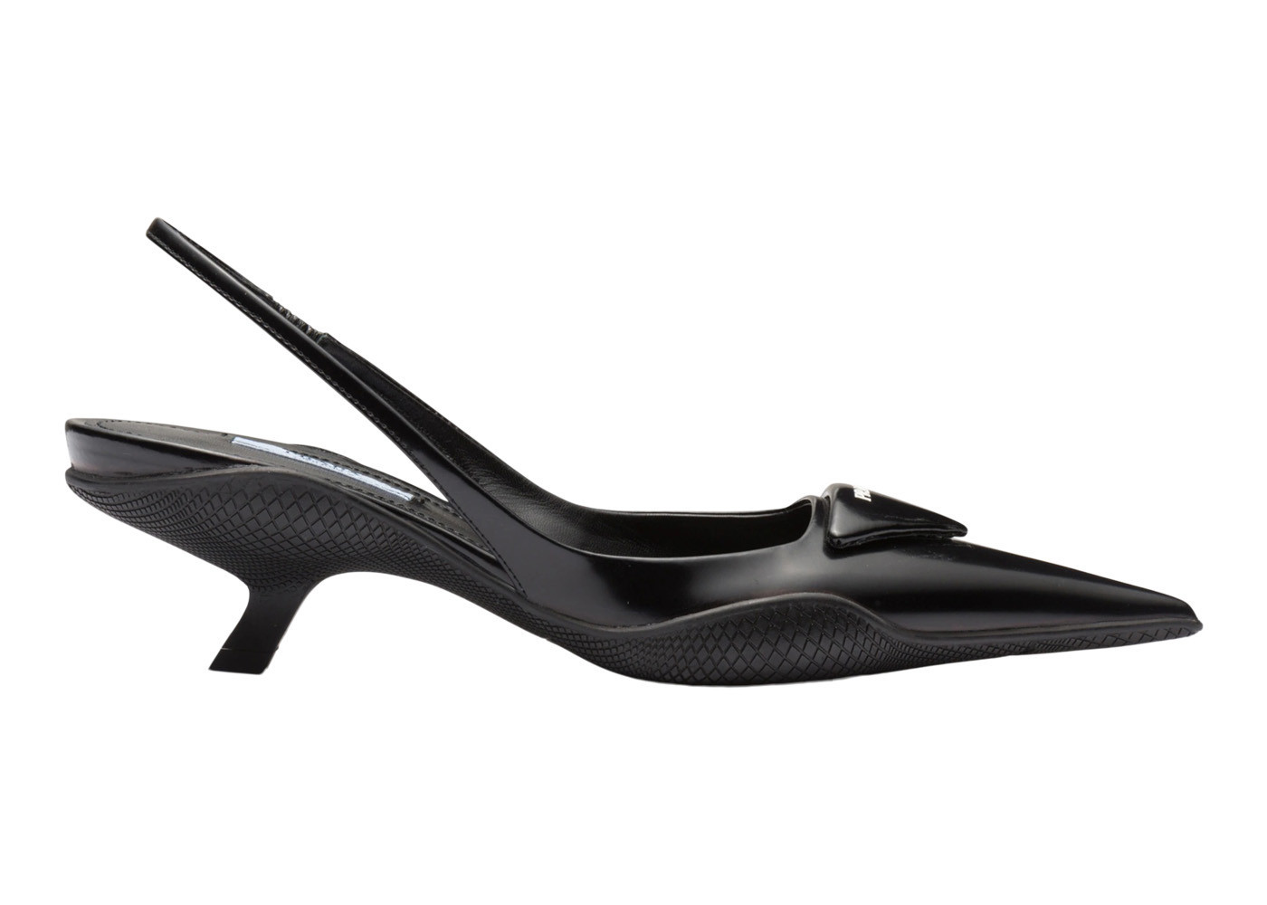 Women's Prada 30mm SlingBack Pumps Brushed Leather Sneakers in Black | StockX