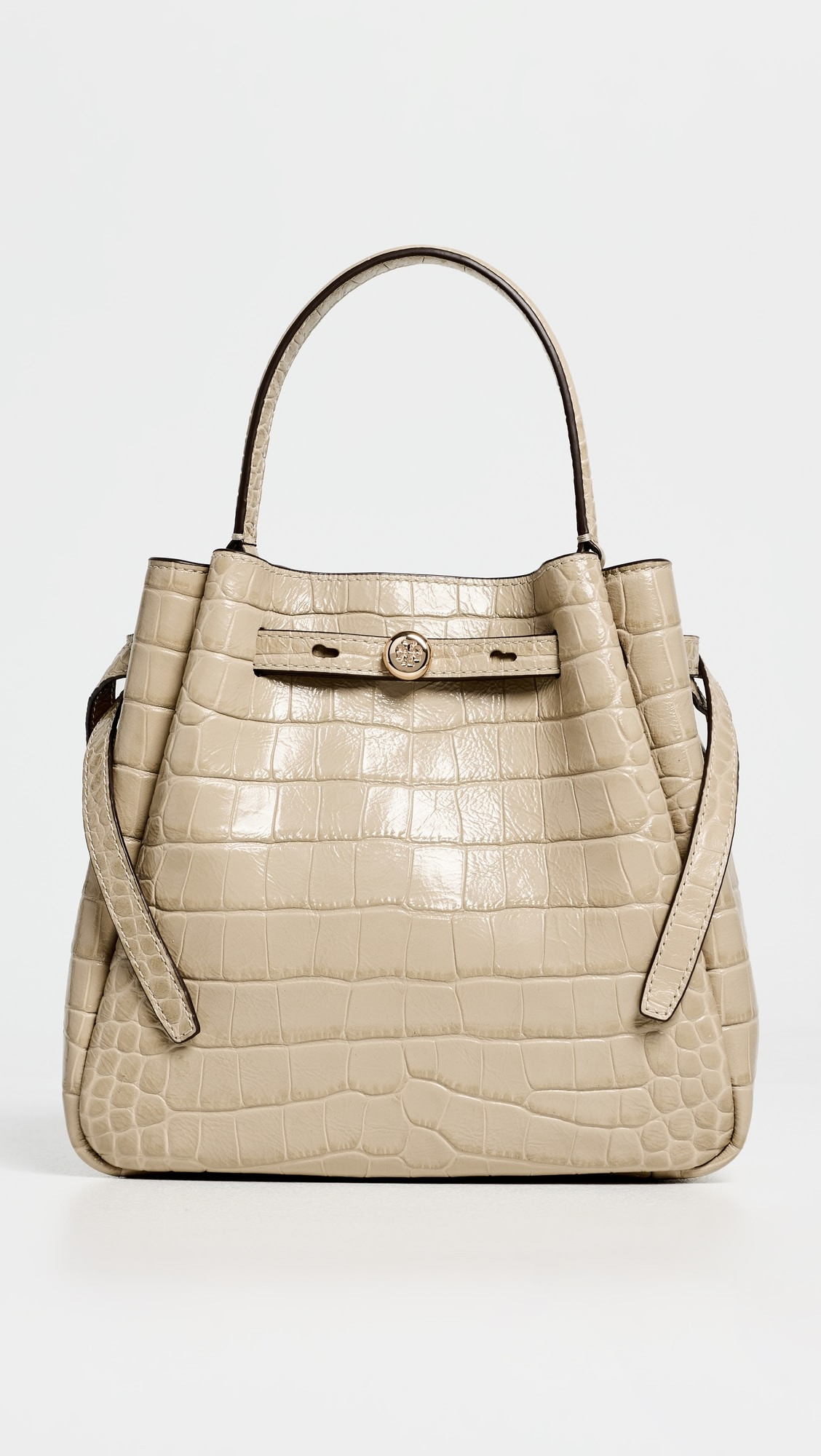 Tory Burch Romy Embossed Croc Bucket Bag | Shopbop | Shopbop