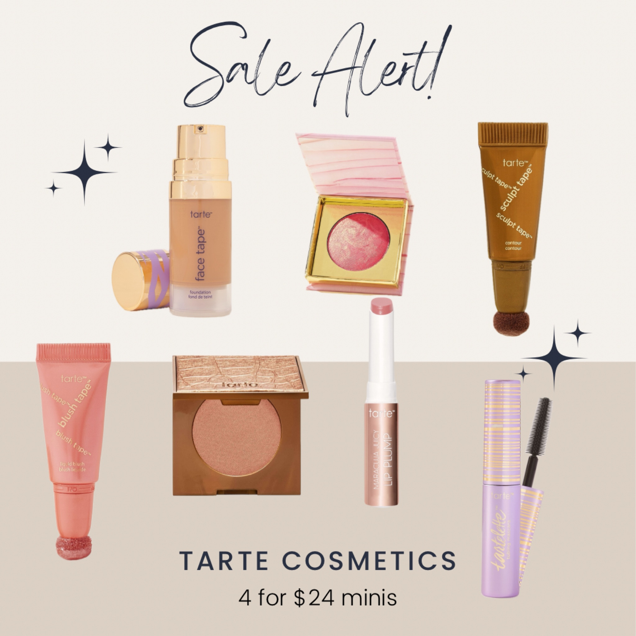 The tarte cosmetics mini sale is live! 4 minis for $24. And they have all of their best selling products available! Grab your minis today 

#LTKSummerSales #LTKBeauty