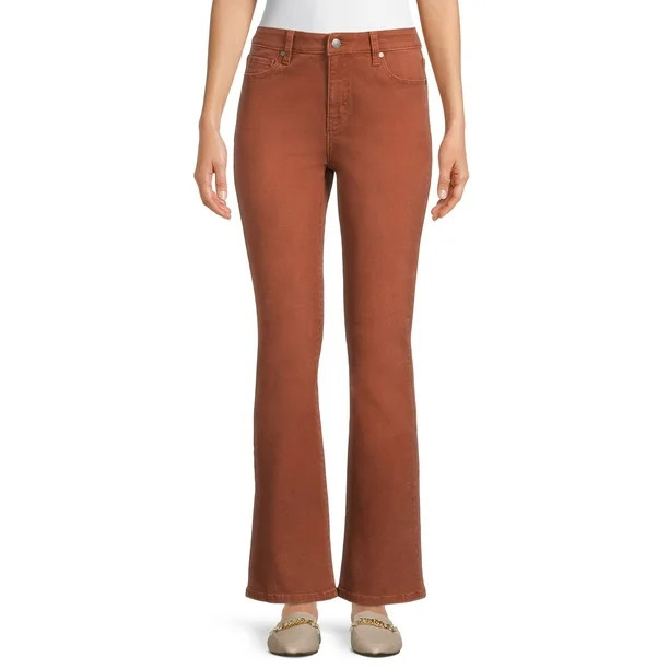 Time and Tru Women's Bootcut Jeans with Slit Hem | Walmart (US)