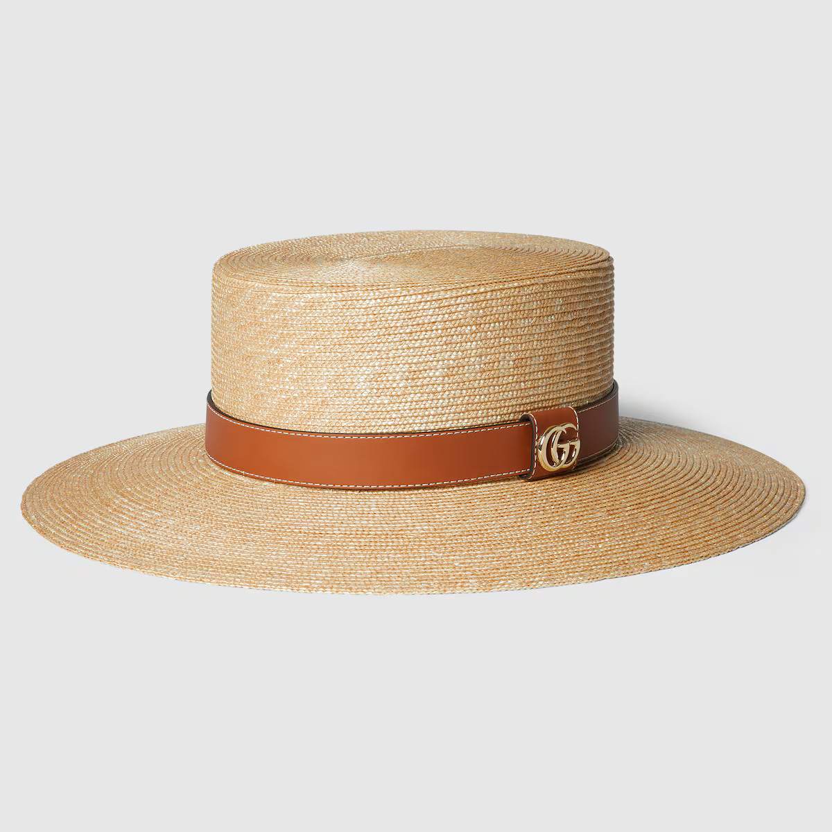 Gucci - Straw hat with leather detail | Gucci (US)