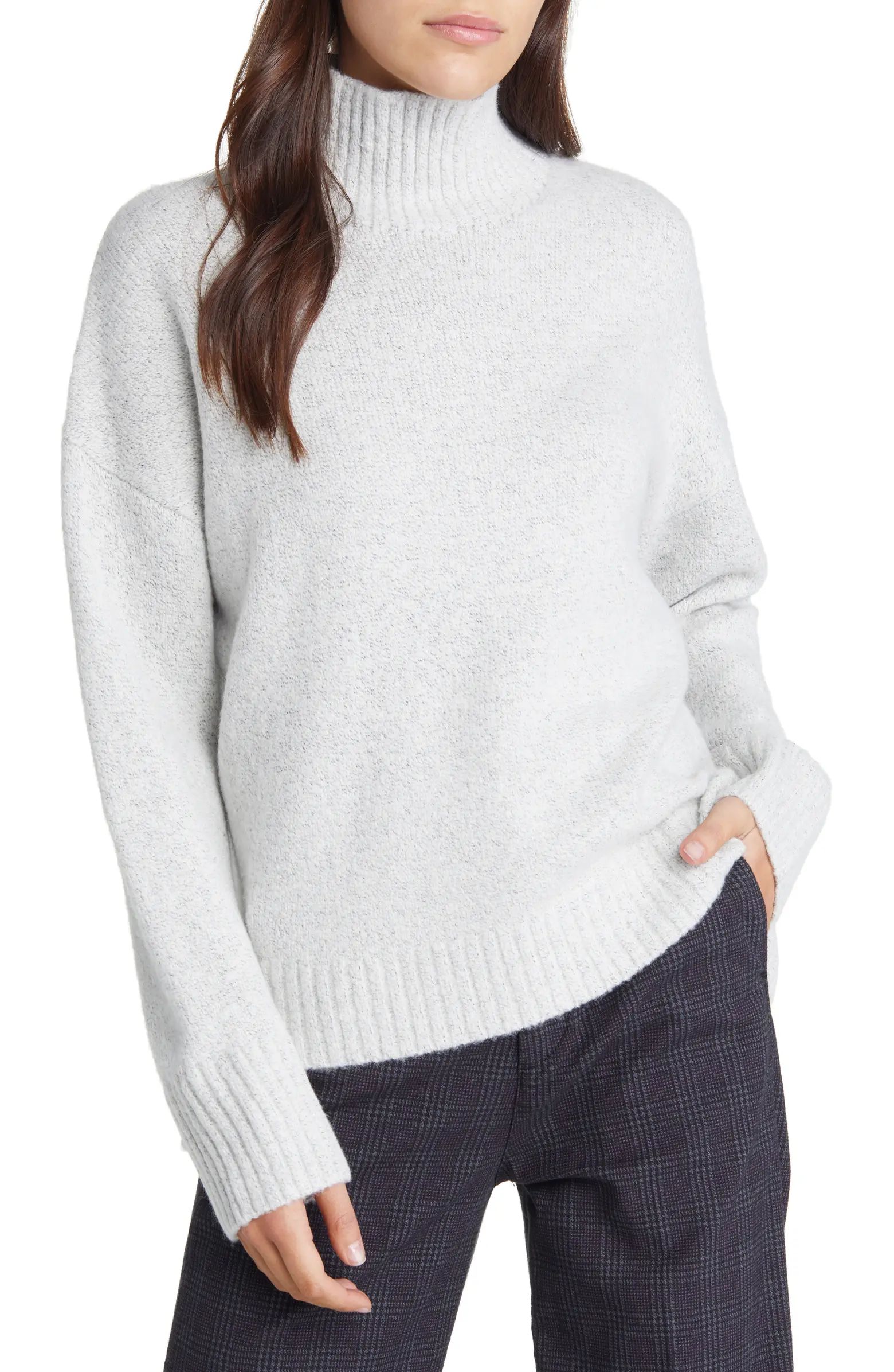 Women's Marled Mock Neck High-Low Tunic Sweater | Nordstrom