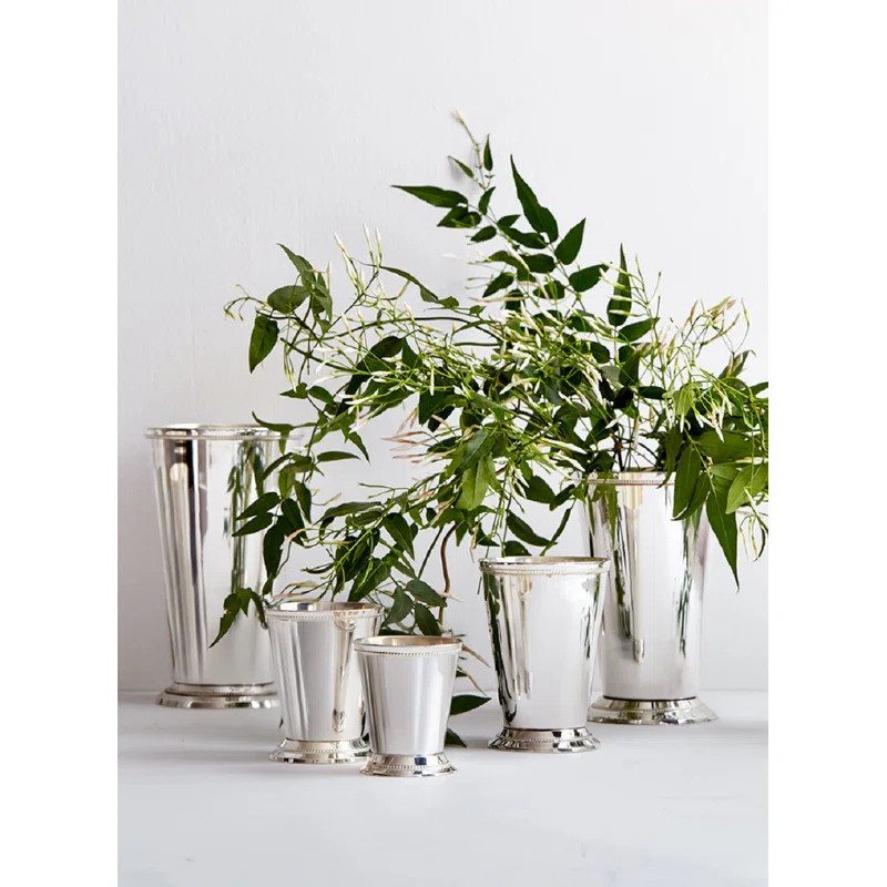 Mercer41 Silver Julep Cup, Mint Julep Glasses Use As Flower Vase, Floral Centerpiece At Wedding, ... | Wayfair North America