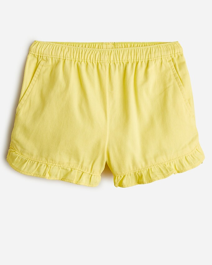 Girls' ruffle pull-on short in soft chino | J. Crew US
