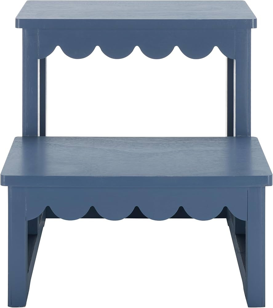 SAFAVIEH Home Collection Haven Blue 2-Stair Step Stool for Adults & Kids in Kitchen, Bedroom, Bat... | Amazon (US)