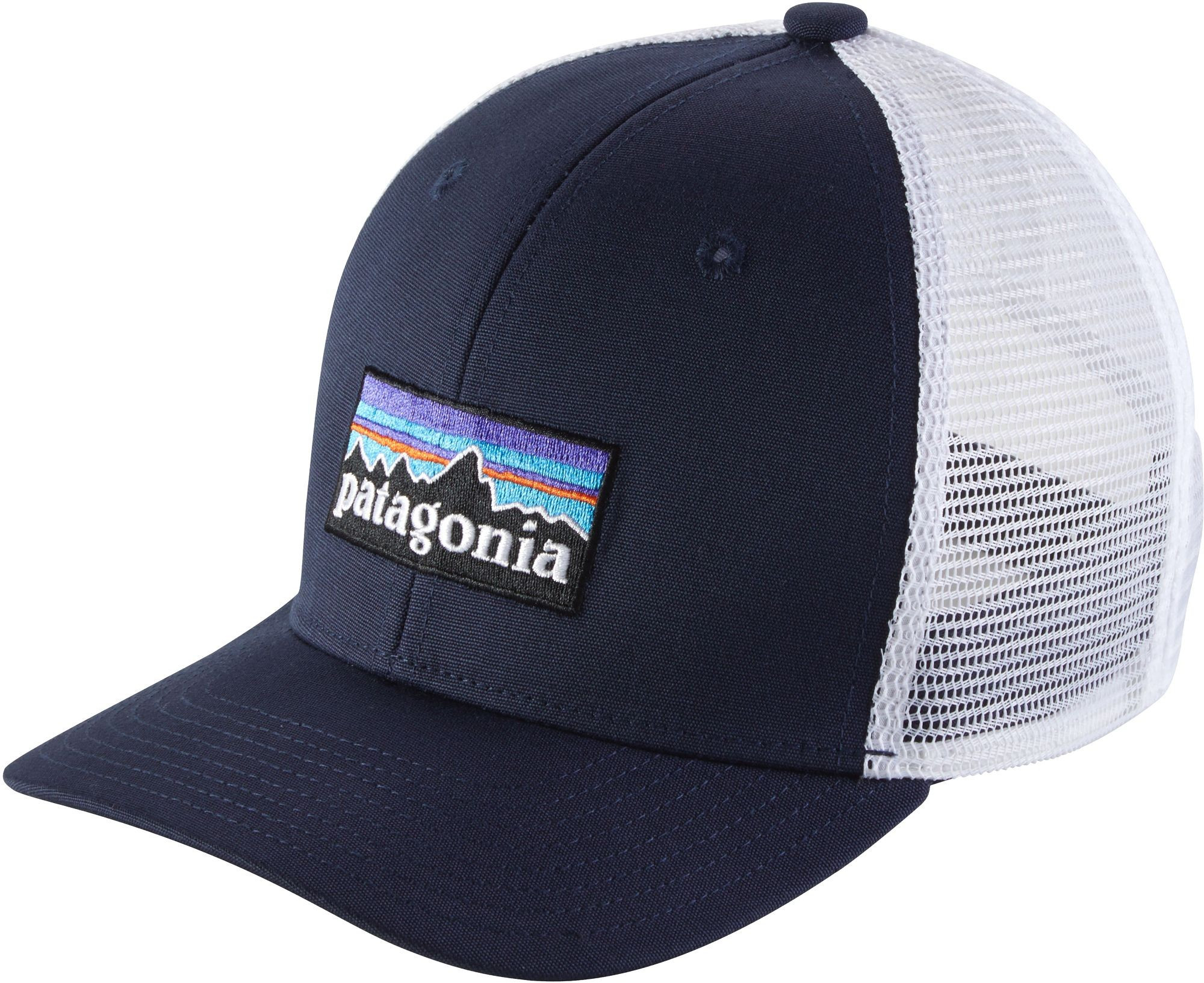 Patagonia Youth Trucker Hat, P6 Logo Navy Blue | Public Lands