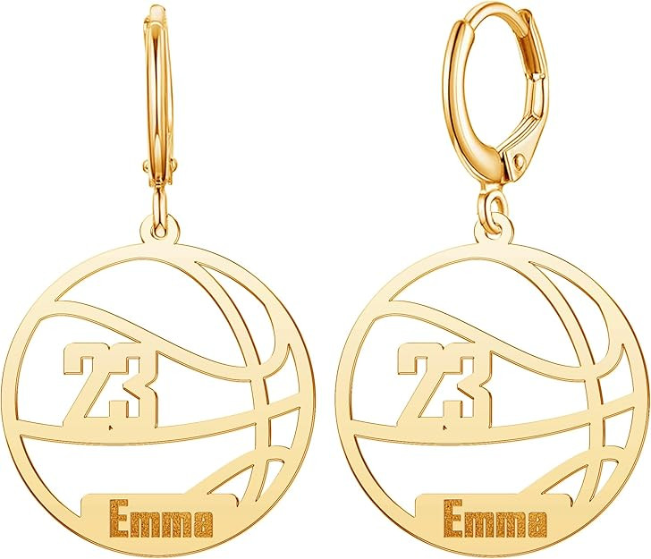 CharmSStory Personalized Name Earrings Custom Nameplate Drop Earrings Customizable Name Jewelry H... | Amazon (US)