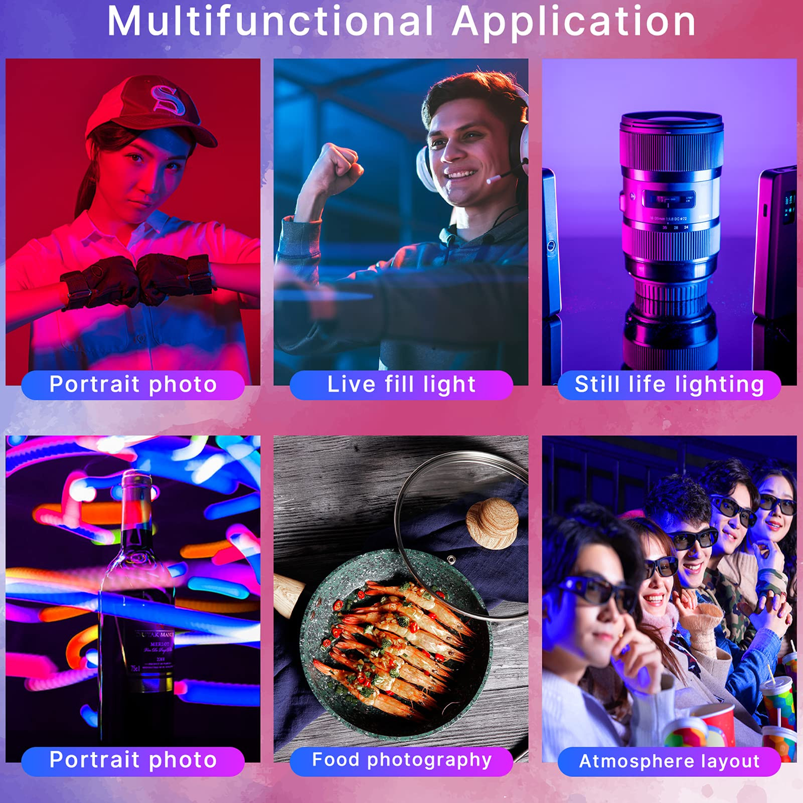 Domary VL120 Rgb Mini Led Video Light 2500K-9000K Fotografia Luz De Preenchimento Dimmable Cri95 ... | Amazon (BR)