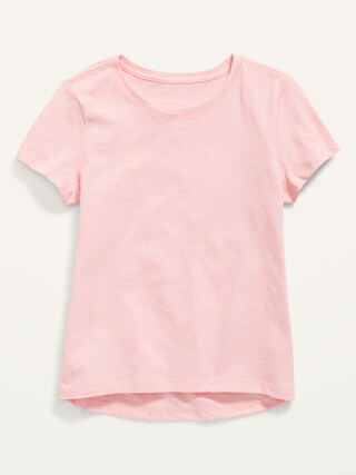 Short-Sleeve Softest Solid T-Shirt for Girls | Old Navy (US)