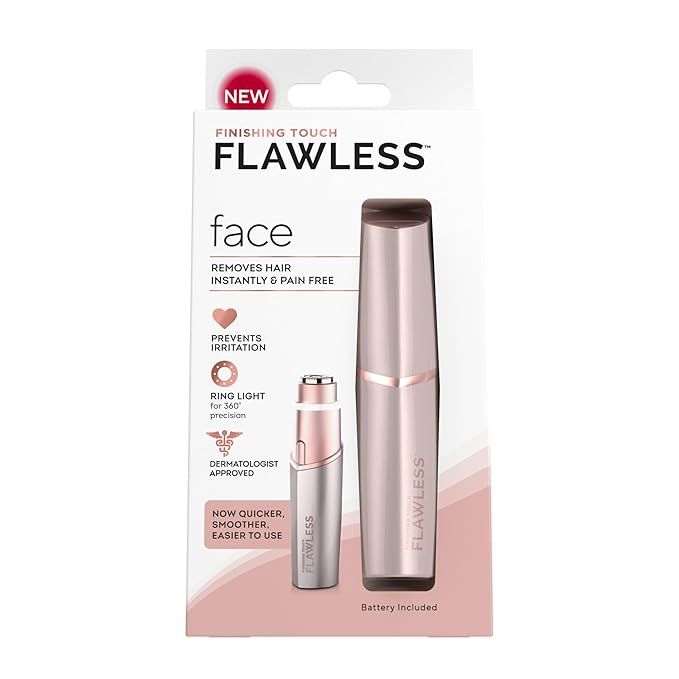 Finishing Touch Flawless Facial Hair Remover for Women, Rose Gold Electric Face Razor with LED Li... | Amazon (US)