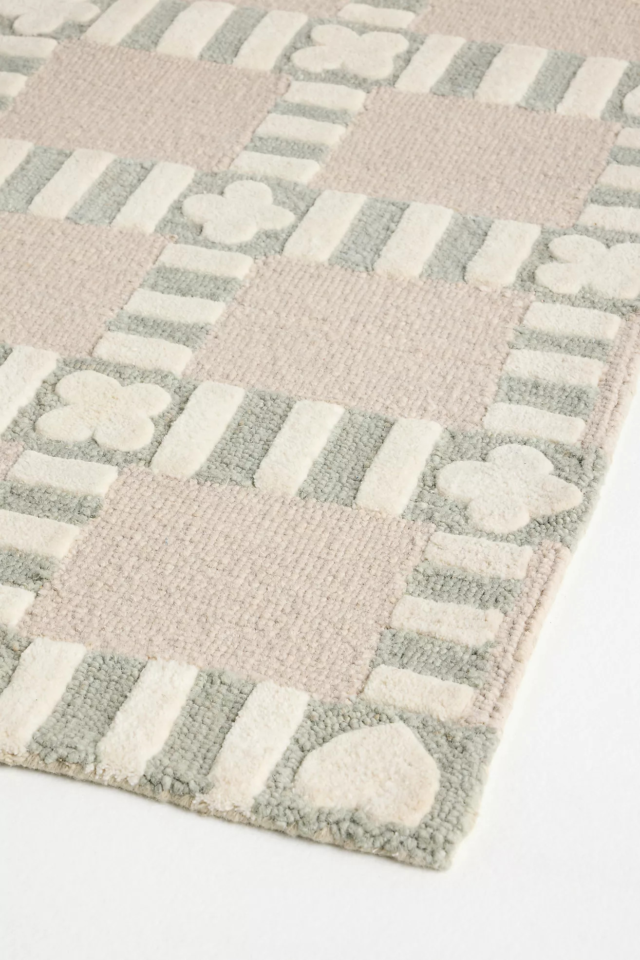 Tufted Wool Icon Checkerboard Rug | Anthropologie (US)