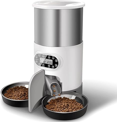 Automatic Cat Feeders, Timed Dog Cat Food Dispenser for Dry Food, Intelligent Portion Control 1-4... | Amazon (US)