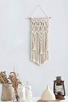 Mkono Macrame Woven Wall Hanging Boho Home Chic Bohemian Geometric Art Decor - Beautiful Apartmen... | Amazon (US)