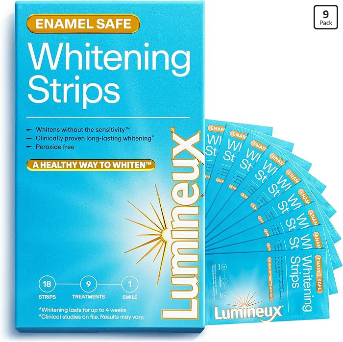 Lumineux Teeth Whitening Strips Kit - 9 Treatments (1 Month) - Peroxide Free - Enamel Safe for Wh... | Amazon (US)
